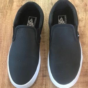 Vans black slip on